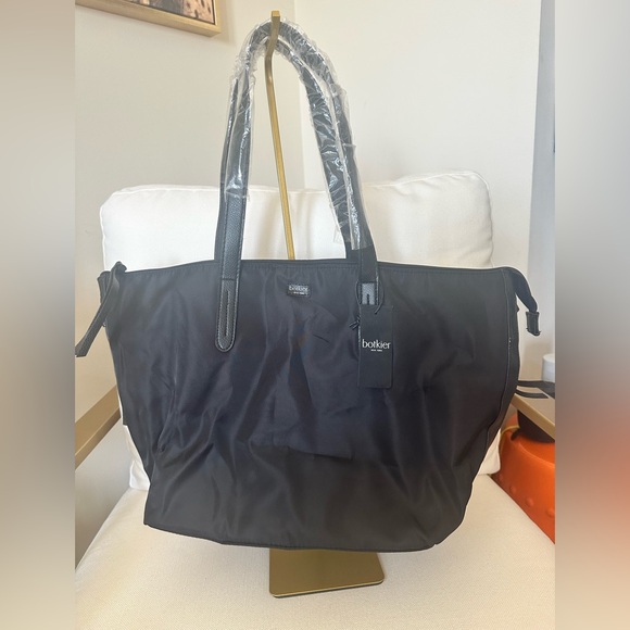 Botkier New York Bond Black Nylon Tote Bag NWT Lightweight Travel Carryall